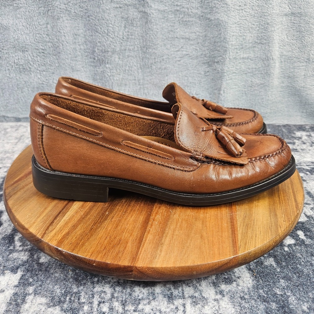 GH Bass Weejuns Marietta II Loafer Women Size 9.5 M Brown Leather Tassel Kiltie